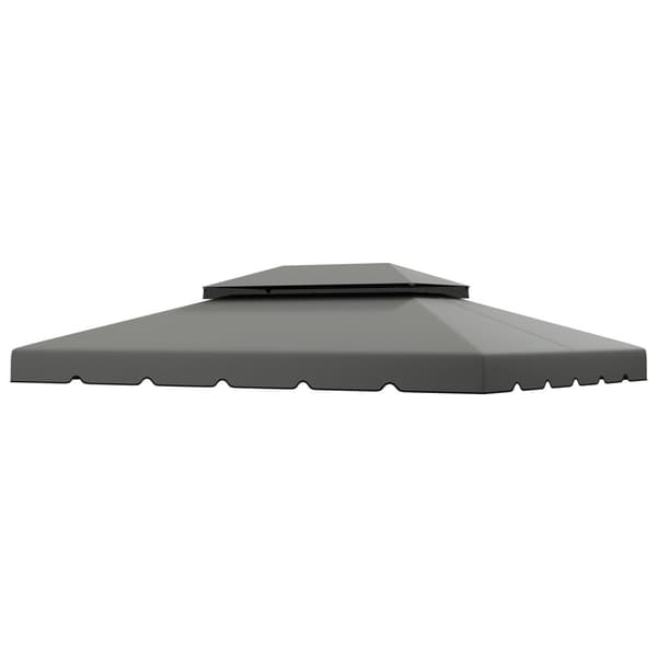 Rootz -udskiftningstak til pavillon - telt baldakin - havedækning - solbeskyttelse - 400 cm x 300 cm - grå