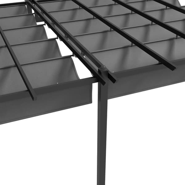 Rootz glidende pavillon pergola - Terrace Shade - Garden Shelter - UV Resistent - 597 cm x 358 cm x 223 cm