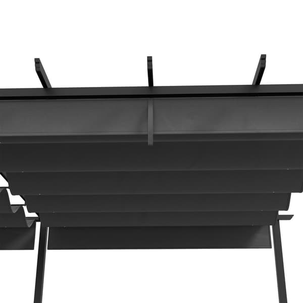 Rootz glidende pavillon pergola - Terrace Shade - Garden Shelter - UV Resistent - 597 cm x 358 cm x 223 cm