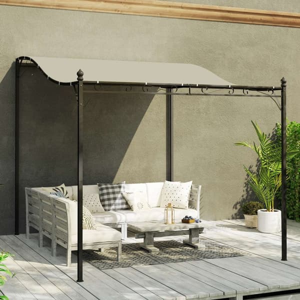 Rootzin seinälle kiinnitetty puutarha pergola - paviljonki - ulkosävarjarakenne - vedenkestävä - 248 cm x 298 cm x 200/250 cm - parantavat ulkona