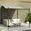 Pikkukuva 8 / 10: Rootzin seinälle kiinnitetty puutarha pergola - paviljonki - ulkosävarjarakenne - vedenkestävä - 248 cm x 298 cm x 200/250 cm - parantavat ulkona