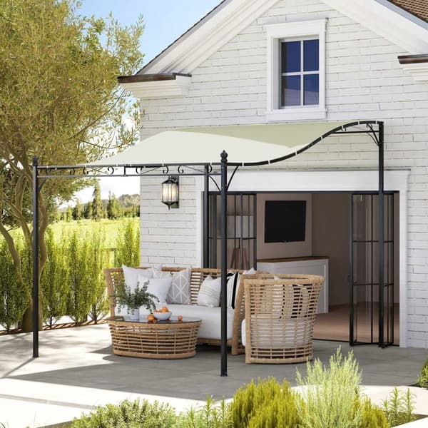 Rootzin seinälle kiinnitetty puutarha pergola - paviljonki - ulkosävarjarakenne - vedenkestävä - 248 cm x 298 cm x 200/250 cm - parantavat ulkona