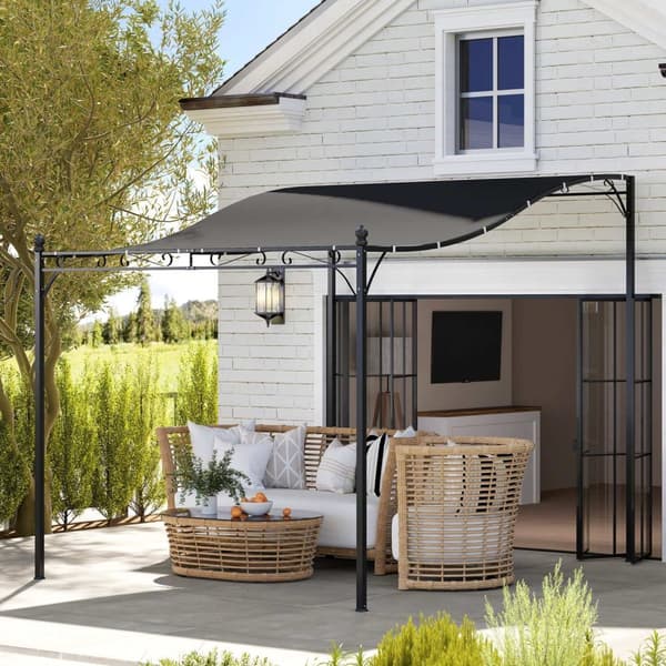 Rootzin seinälle kiinnitetty puutarha Pergola - Paviljonki - ulkoilmavartija - vedenkestävä - 248x298x200/250 cm - ihanteellinen terassille