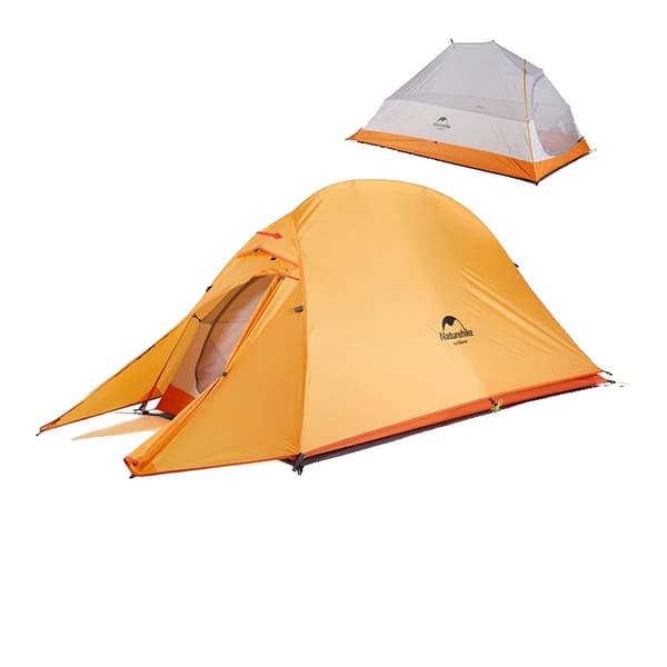 Ultralight Camping Telt, Vandtæt 4000mm, Kapacitet til én person,CloudUp1 210T-Orange