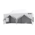 Miniatyrbillede 1 af 2: Pop Up Telt, Holdbart Poly Bomuld, Robust Rustfrit Stålramme,10x20ft Hvid