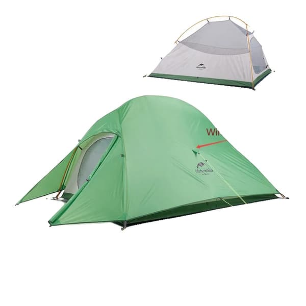 Campingtält, Ultralätt, Dubbellager,UP2 210T-Grön