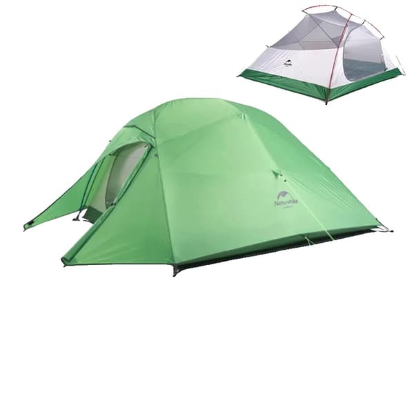 Camping telt, letvægtsdesign, vandtæt til alle årstider,3 Person 210T Grøn
