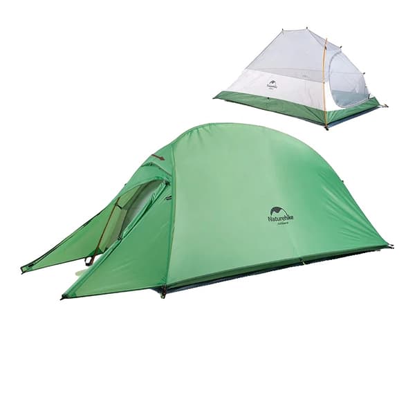Campingtält, Ultralätt, Dubbellager,UP1 210T-Grön