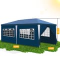 Miniatyrbild 2 av 9: 3x6M med löstagbara sidoskydd och dekorativa fönster, snabbinstallation Trädgårdsgazebo Blå