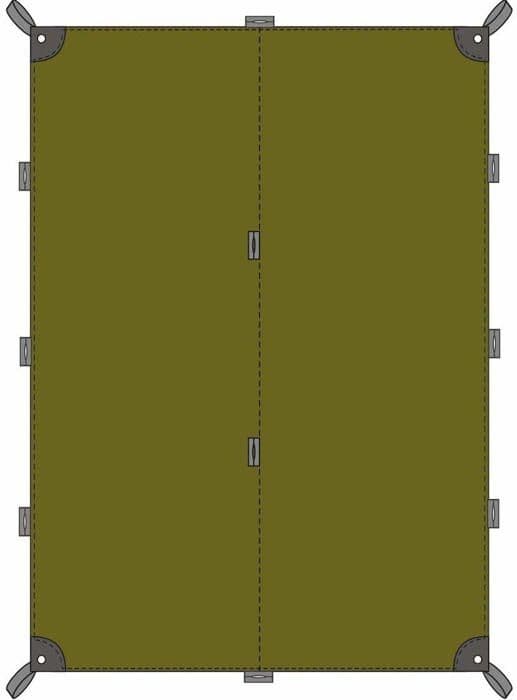 Markis - persienn - solette - sas Tatonka - 2493 333 - Markis för unisex vuxen - Tarp 4 - Light Olive - 285 x 400 cm