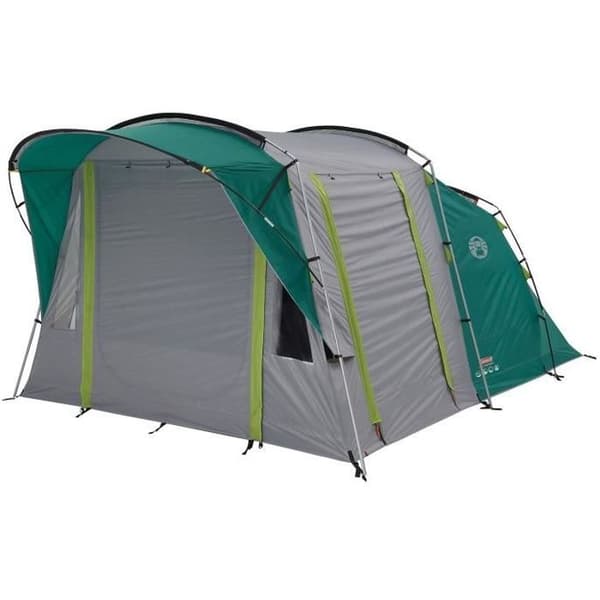 FAMILJETÄLT 4 PERSONER COLEMAN BLACKOUT SOVRUM OAK CANYON 4 - 2 sovrum - vattentät 4500mm - anti-uv canvas - mörk natt Grön, Grå