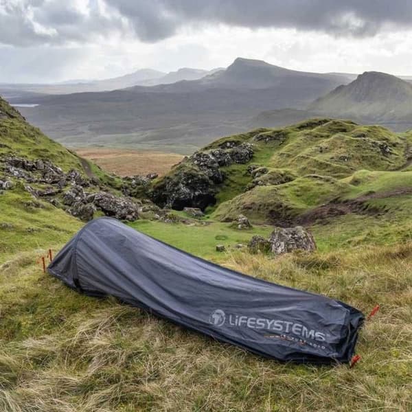 Tält för camping Lifesystems - 42333 - Venture Solo Hooped Bivi för Snabba - Lätta Äventyr Unisex Nödtält, Grå