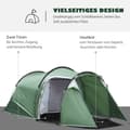 Miniatyrbillede 5 af 8: OBOSOE 3 personers tunneltelt, 190T polyester, mørkegrøn, 426x206x154 cm til camping
