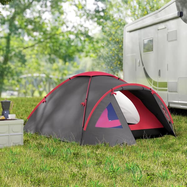 Campingtelt, 3.15x2.15x1.3 m, Grå