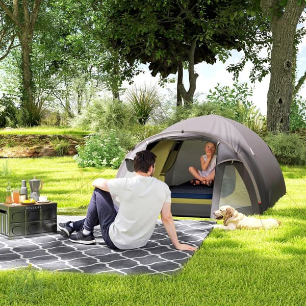 Campingtelt, 3.3Lx1.9Bx1.2H m, Sort