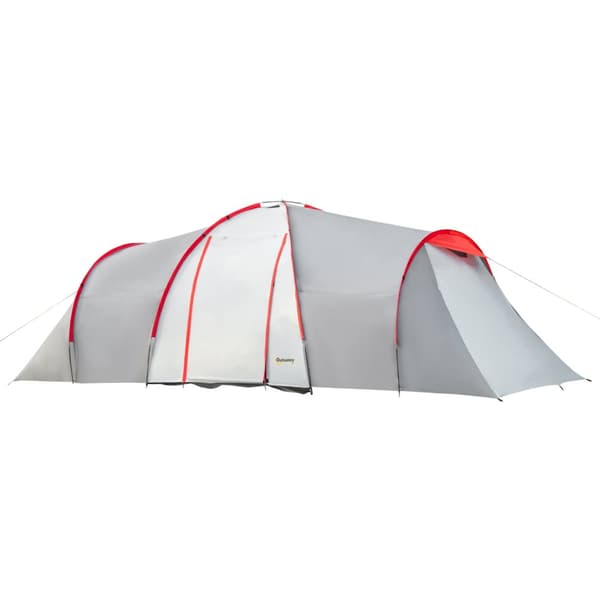 Campingtelt, 590x245x193 cm, Grå