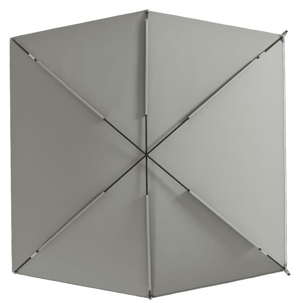 Bilmarkisetelt, 2.9x2.8x2.3-2.6 m, Lys Grå