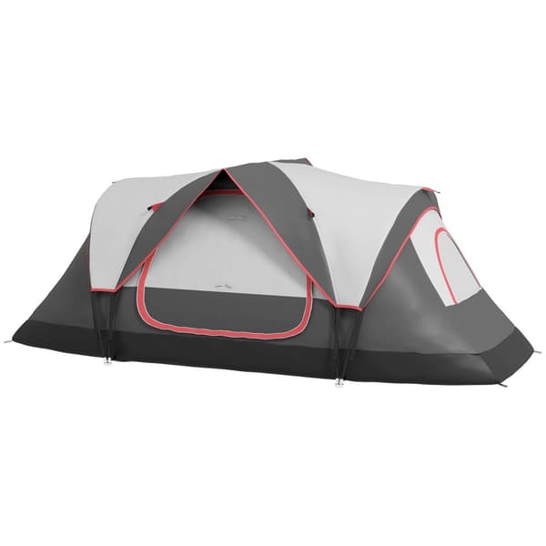 Campingtält, 450x215x180 cm, Grå