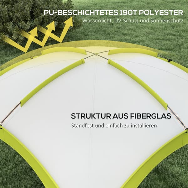 Event Shelter, 350x350x222 cm, Grøn
