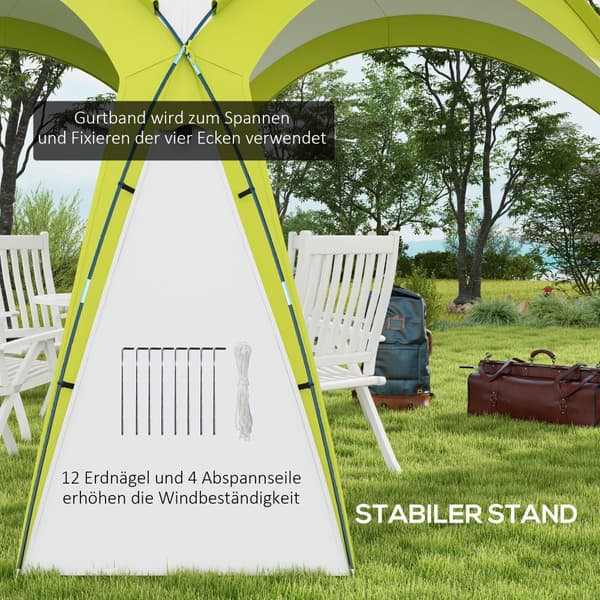 Event Shelter, 350x350x222 cm, Grøn