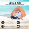 Miniatyrbild 6 av 9: Strandtält, Pop-up Automatisk, 200x150x119 cm, Orange