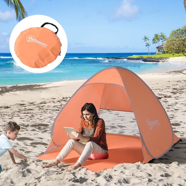 Strandtelt, Pop-up Automatisk, 200x150x119 cm, Orange