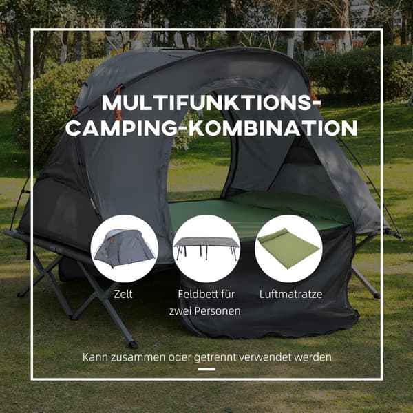 Dome Telt, Camping Seng, 200x146x159 cm, Grå