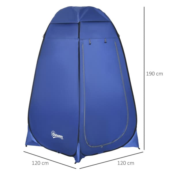 Pop-up Toilet Telt, 120x120x190 cm, Mørkeblå