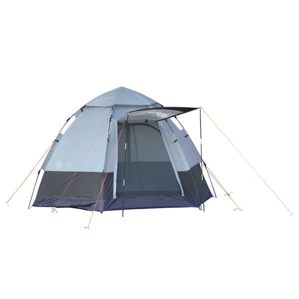 Campingtelt, 240x240x195 cm, Grå+Sort