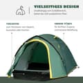 Miniatyrbillede 5 af 9: Dome Telt, A20-174YL, 325x183x130 cm, Grøn+Gul