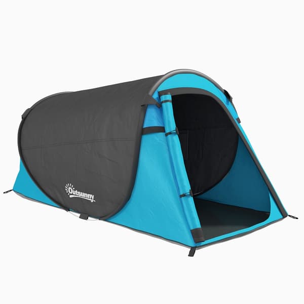 Pop-Up Telt, A20-170BU, 220x108x110 cm, Blå+Grå