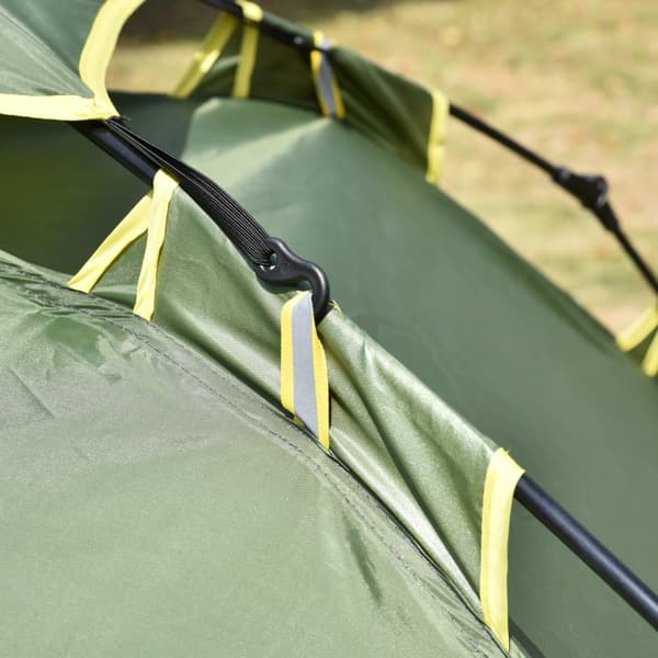 Campingtält, 210x210x140 cm, Mörkgrön