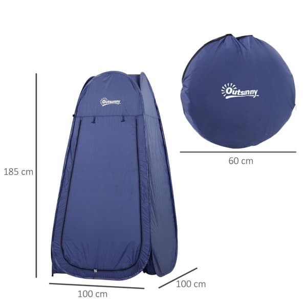 Rootz Foldble Shower -teltta - Pop -up -pukuhuone - kannettava yksityisyyden suoja - UV -kestävä kangas - 100 cm x 100cm x 185 cm