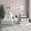 Pikkukuva 5 / 7: Rootz Tipi Play For Children - Lasten teltta - Sisä-/ulkotilojen Teepee - Lukittava ovi ja ikkuna - 1,2 m x 1,2 m x 1,55 metriä