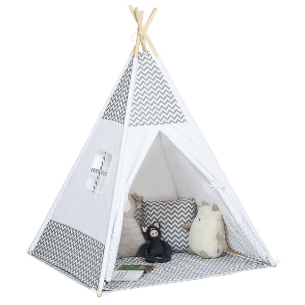 Rootz Tipi Play For Children - Lasten teltta - Sisä-/ulkotilojen Teepee - Lukittava ovi ja ikkuna - 1,2 m x 1,2 m x 1,55 metriä