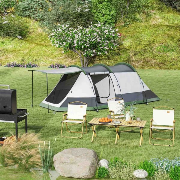 Rootz Family Camping Tält - vattentätt tält - Tunneltält - enkel installation - 370 cm x 230 cm x 130 cm