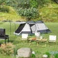 Miniatyrbild 5 av 7: Rootz Family Camping Tält - vattentätt tält - Tunneltält - enkel installation - 370 cm x 230 cm x 130 cm