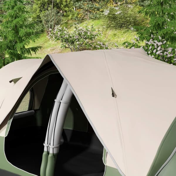 Rootz Campingtelt - 2 Room Shelter - Delettet telt - Regnbeskyttelse - Passer til 6 personer - 450x215x180 cm
