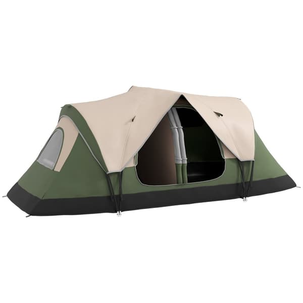 Rootz Campingtelt - 2 Room Shelter - Delettet telt - Regnbeskyttelse - Passer til 6 personer - 450x215x180 cm