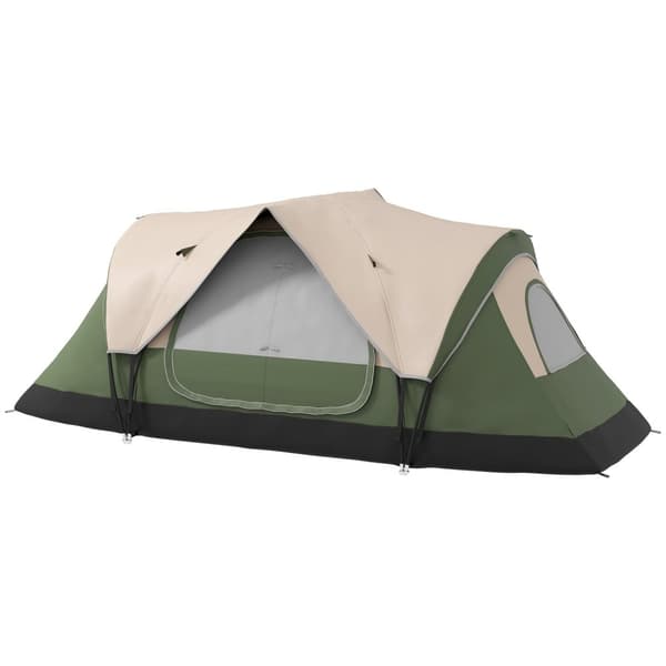 Rootz Campingtelt - 2 Room Shelter - Delettet telt - Regnbeskyttelse - Passer til 6 personer - 450x215x180 cm