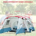 Miniatyrbild 4 av 11: Rootz campingtält - Familjtält - utomhusskydd - vattenavvisande - 5.10 m x 2,40 m x 1,80 m