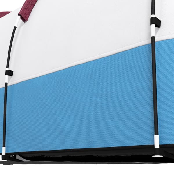 Rootz 3 -personer campingtelt - udendørs telt - vandtæt husly - lanterne kroge - 420 cm x 200 cm x 150 cm - blå, hvid