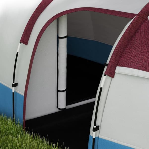 Rootz 3 -personer campingtelt - udendørs telt - vandtæt husly - lanterne kroge - 420 cm x 200 cm x 150 cm - blå, hvid