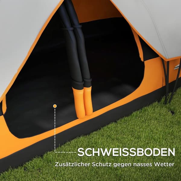 Rootz campingtält - 2 rumstält - skyddstält - regnskydd - 450 cm x 215 cm x 180 cm