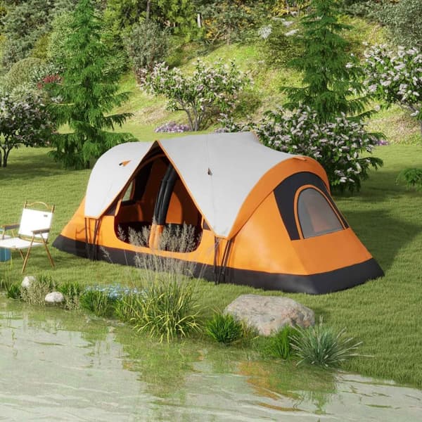 Rootz campingtält - 2 rumstält - skyddstält - regnskydd - 450 cm x 215 cm x 180 cm