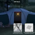 Miniatyrbild 6 av 10: Rootz campingtält för 6-9 personer - 4 rumstält - vattentäta tält - ultimat komfort - 615x615x225cm