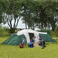Miniatyrbild 2 av 10: Rootz campingtält för 6-9 personer - 4 rumstält - vattentäta tält - ultimat komfort - 615x615x225cm
