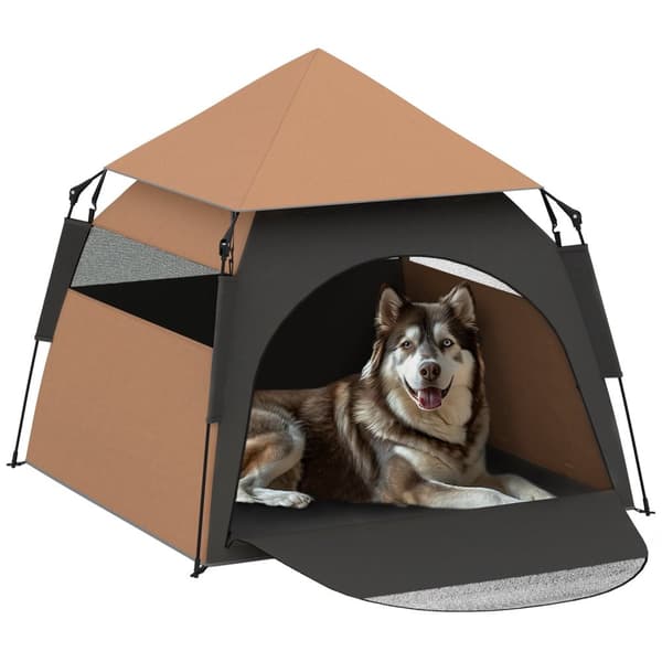 Rootz PET -teltta - Koiran teltta - Taitava - Sääkestävä koiratalo - Kannettava ja helppo koota - 120 cm x 120cm x 106cm