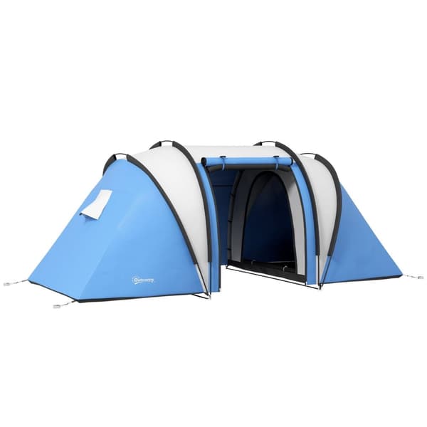 Rootz Camping Telt - Family Telt - Tunneliteltta - Vedenpitävä muotoilu - 450 cm x 220 cm x 180cm - Ihanteellinen 4-5 ihmiselle leirintäseikkailut