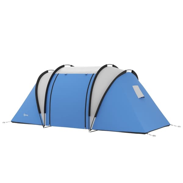 Rootz Camping Telt - Family Telt - Tunneliteltta - Vedenpitävä muotoilu - 450 cm x 220 cm x 180cm - Ihanteellinen 4-5 ihmiselle leirintäseikkailut
